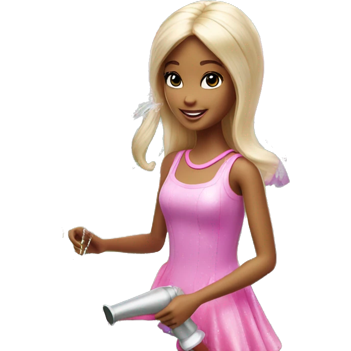 barbie garden fairy watering flowers emoji