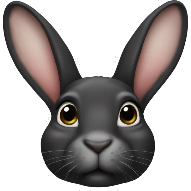 British spot rabbit black emoji