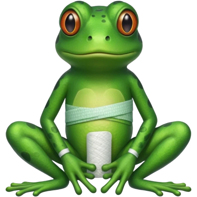 Worry frog bandage  emoji