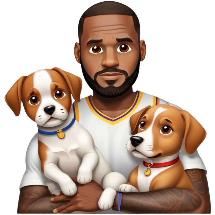LeBron with a dog emoji