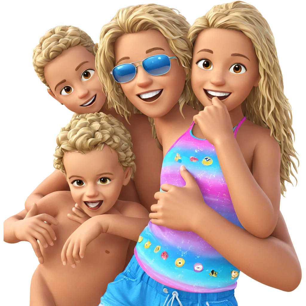 beach fun with friends emoji