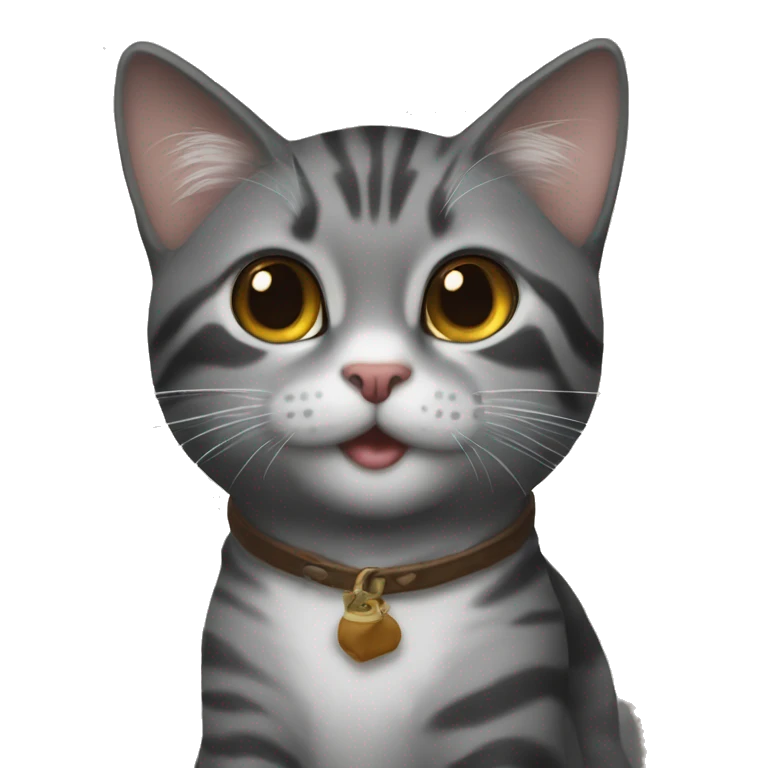 Кошка с кофе emoji
