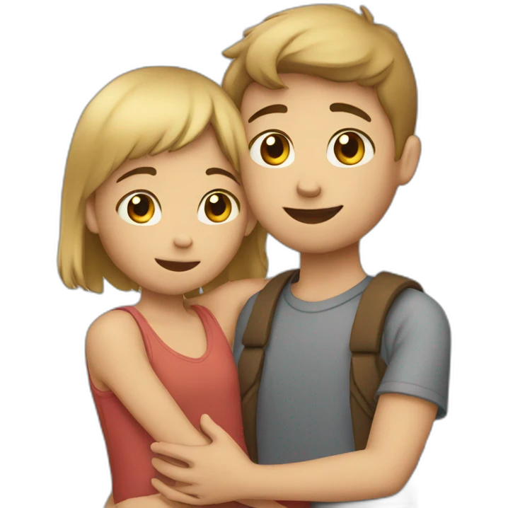 Boy holding girl’s face in his palms  emoji