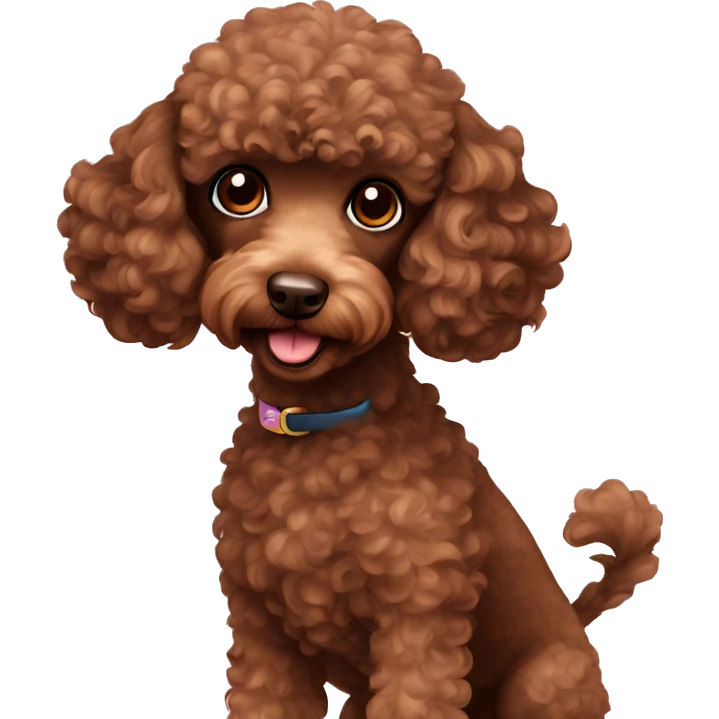 Miniature Brown Poodle emoji