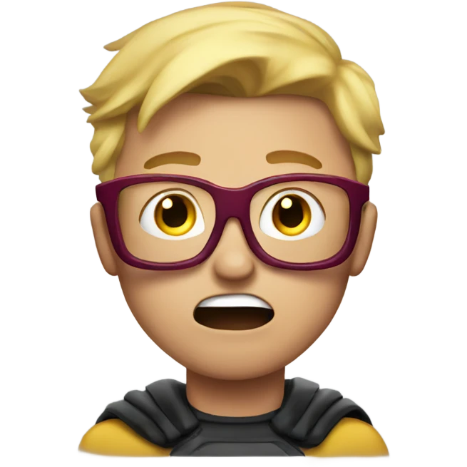 Superhero in shock emoji