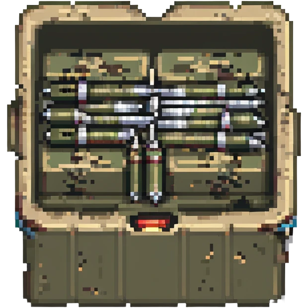 A military box filled with combat missiles emoji