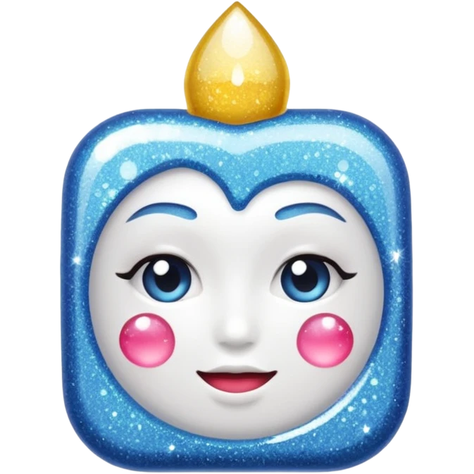 glitter white health emoji