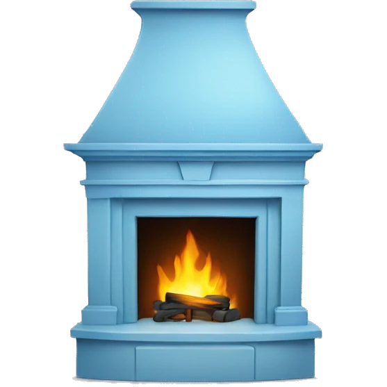 light blue fire place emoji