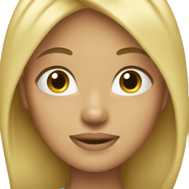 Simple girl with blonde hair emoji emoji
