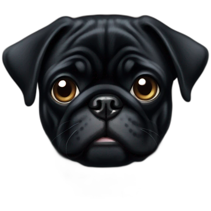 Black pug emoji