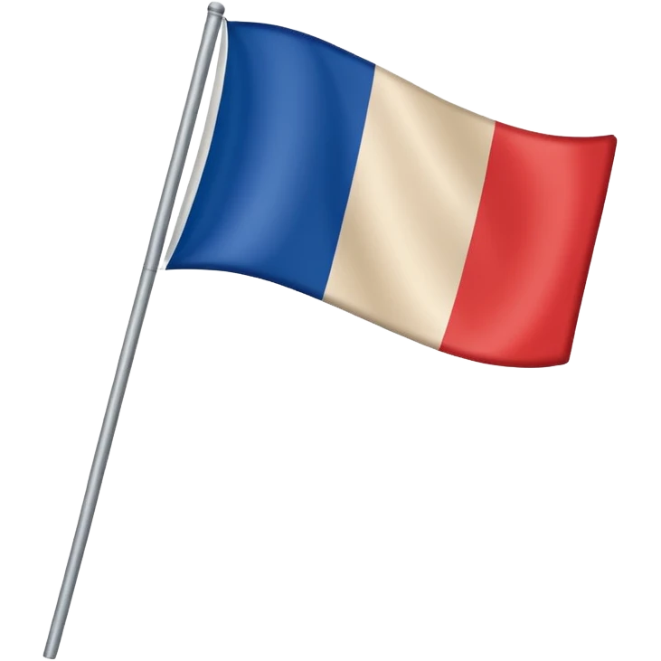 French flag beige pole emoji