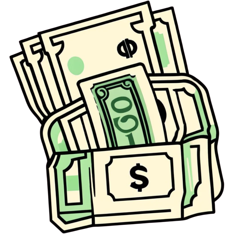 pink cash emoji