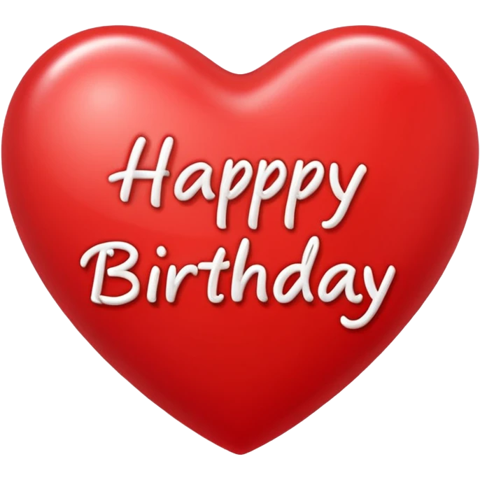 heart with write happy birthday emoji