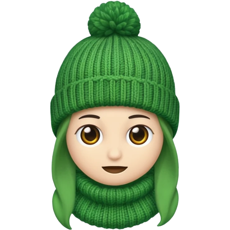 beanie: verde emoji