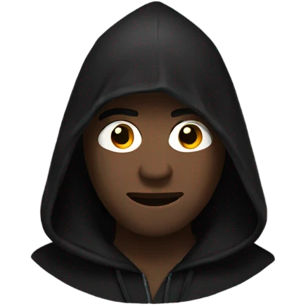 Man with black hood emoji