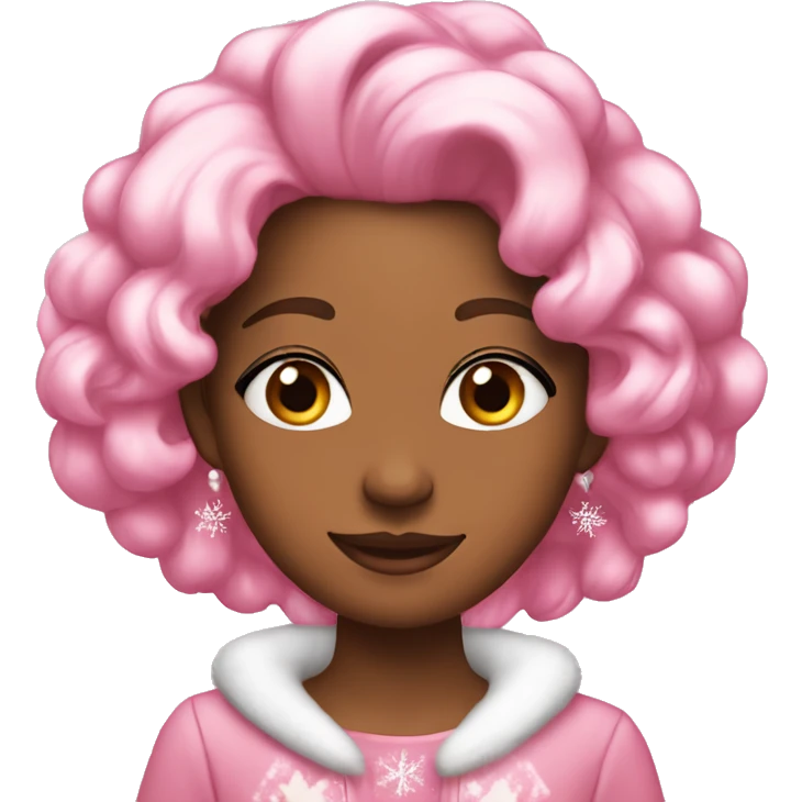 Christmas cute pink good vibe princess  emoji