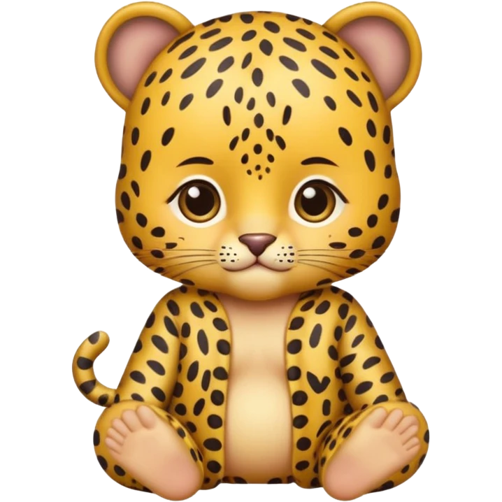 baby with leopard patterned clothes emoji