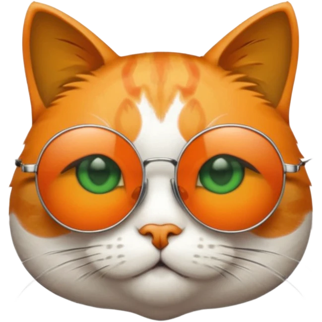 cool cat with round sunglasses emoji