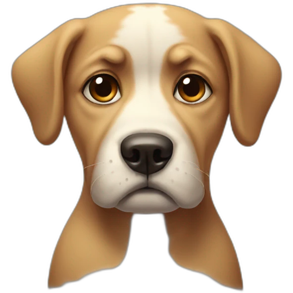 Sad dog emoji