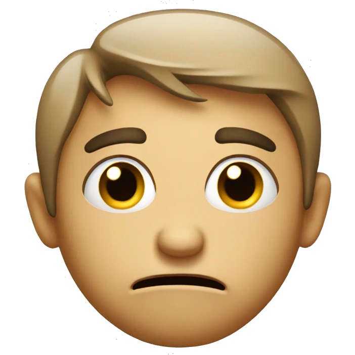 Disappointed face shaking head emoji