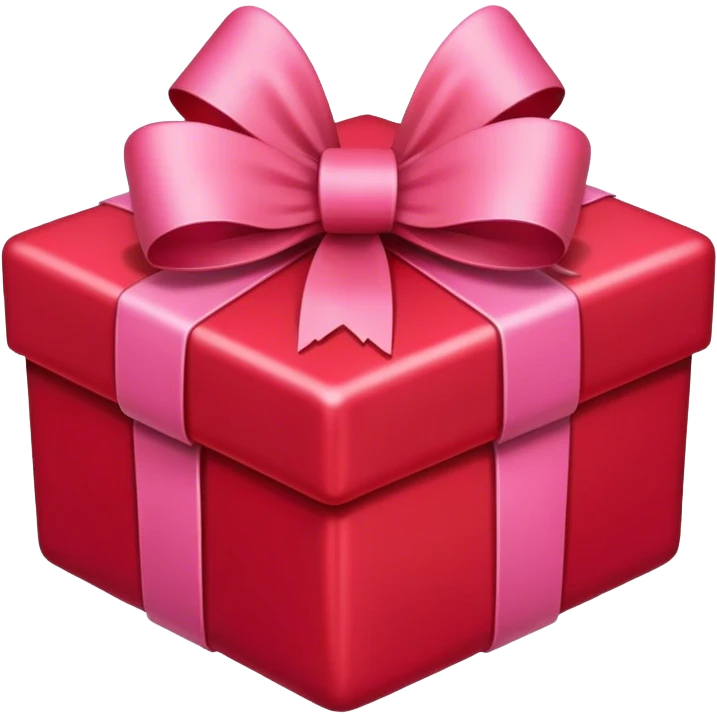 red gift with a pink bow emoji