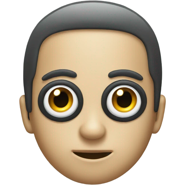 A electric locomotive was with black oval eyes  emoji