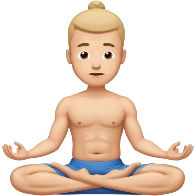 A yoga man farting emoji