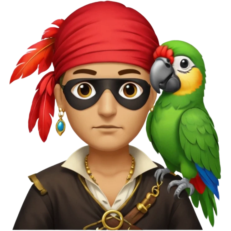 😇😈pirate and parrot emoji