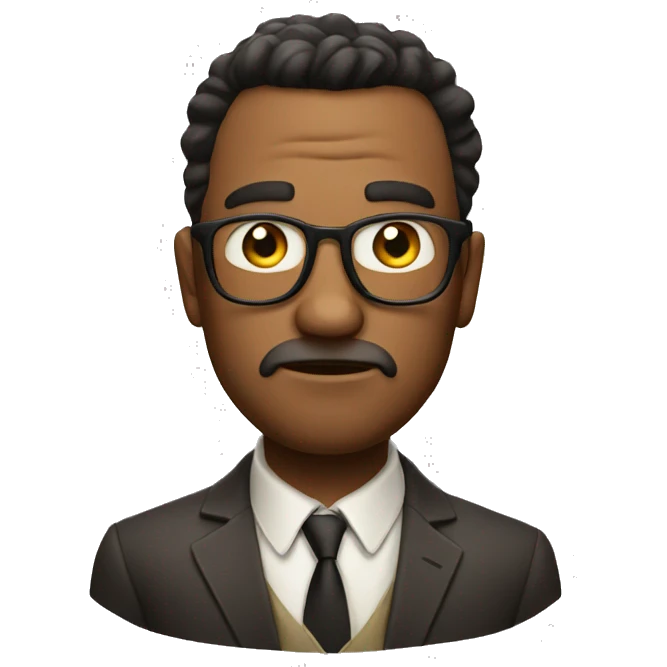 Smart man giving Wicked look emoji