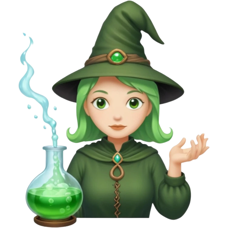 green witch cooking potion emoji