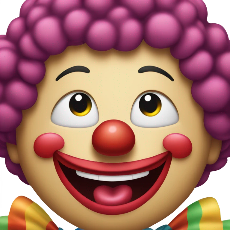 a clown emoji laughing very hard emoji