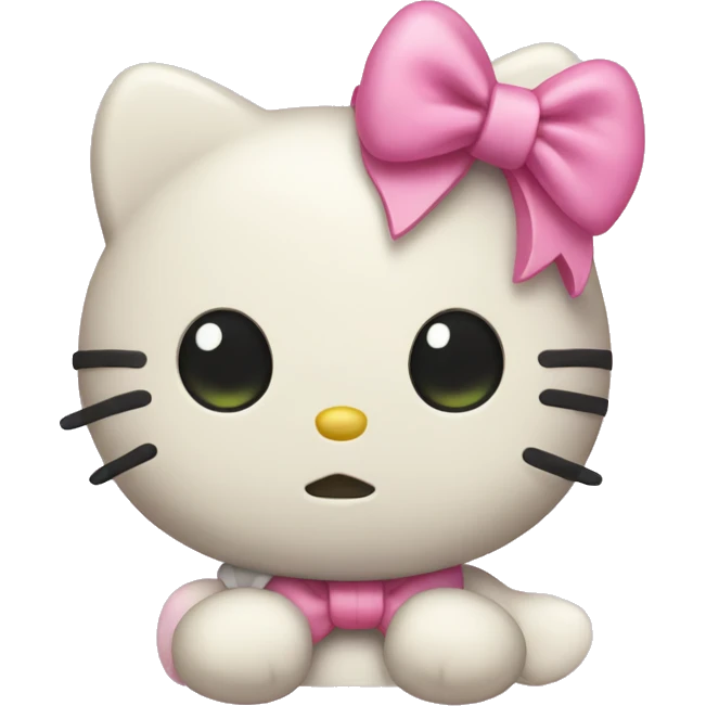 a hello kitty with a pink bow emoji