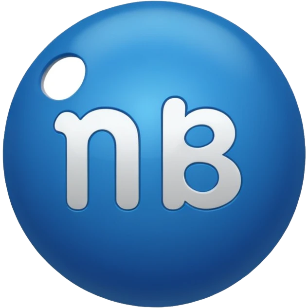 Blue ball (MB) written on it. emoji