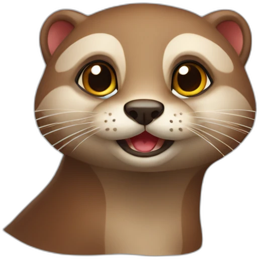 loutre sur un chat roux emoji
