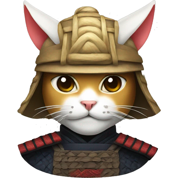 cat in the mask samurai emoji