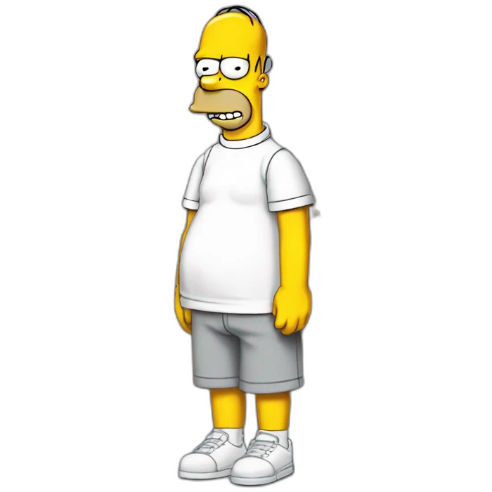 Homer Simpson wearing Nike sweat emoji