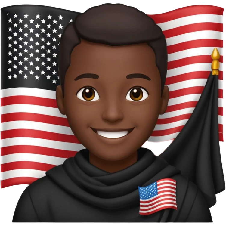Soulaan black American flag emoji