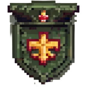 military rank insignia, pixel art, retro video game style, small and detailed emoji