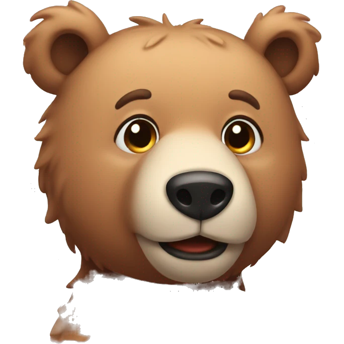 blushing bear emoji
