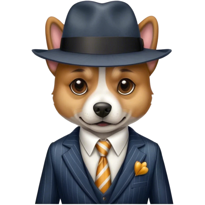 Gangster dog emoji