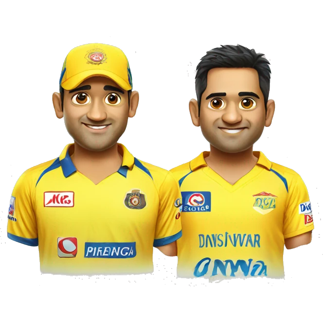 Ms dhoni in csk jersey  emoji