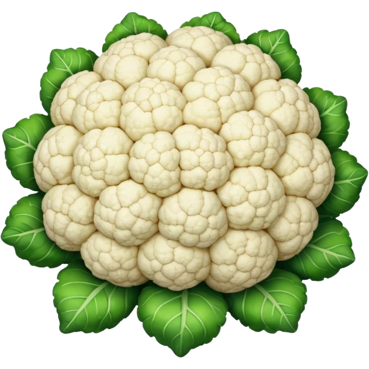 stylized cauliflower, clear, emoji style, no text emoji