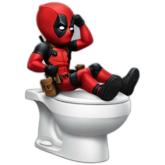 Deadpool poops emoji