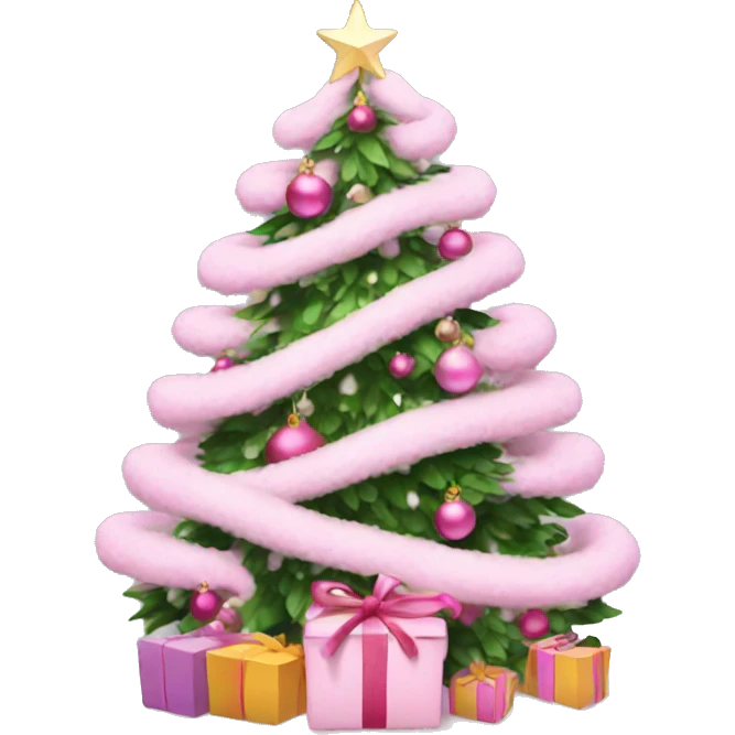 Pink Christmas emoji