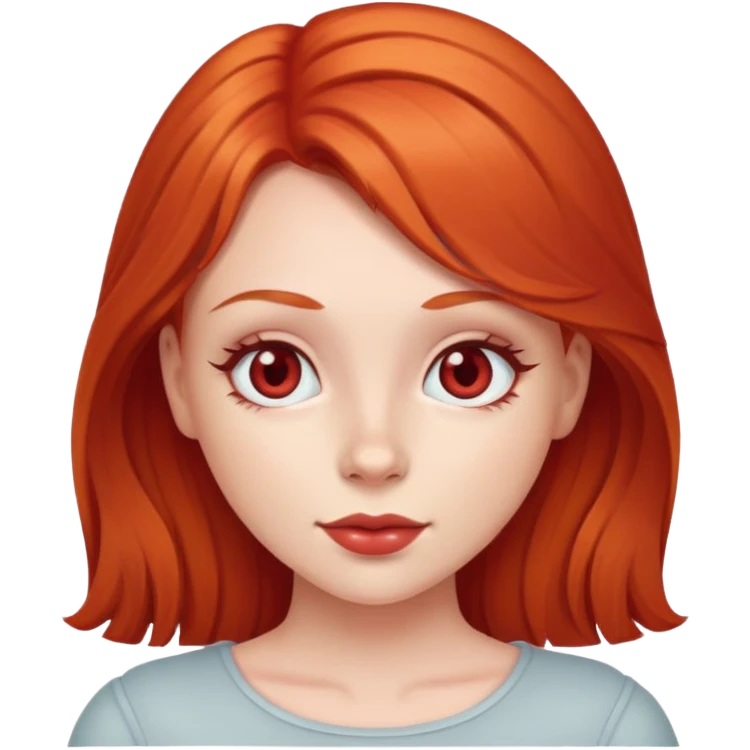 Red head girl with heart eyes  emoji