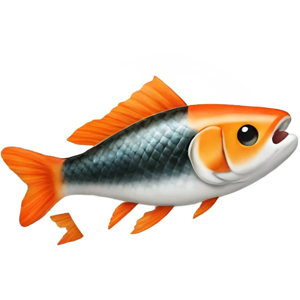 Fish eating sushi emoji
