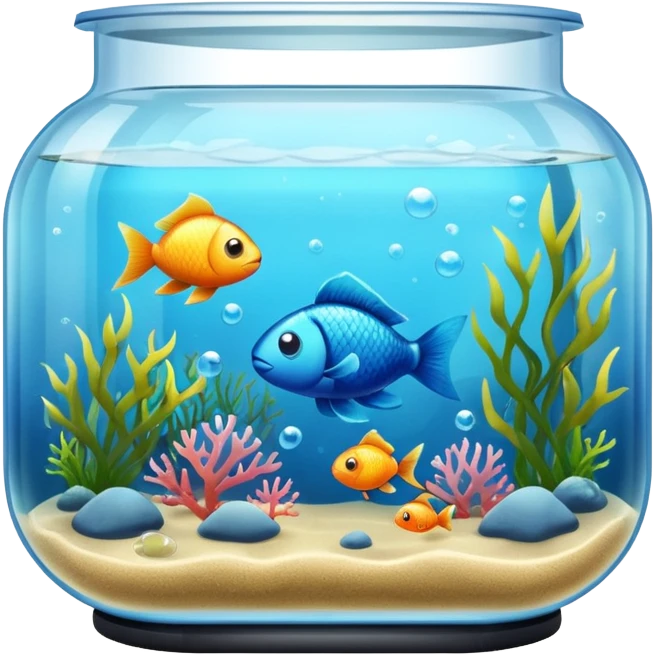 Fish tank, with little bubbles. emoji