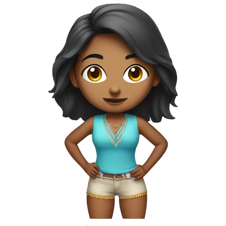 indian girl with short shorts emoji