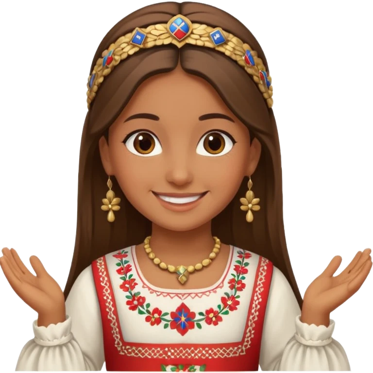 Serbian kolo dancing girl emoji