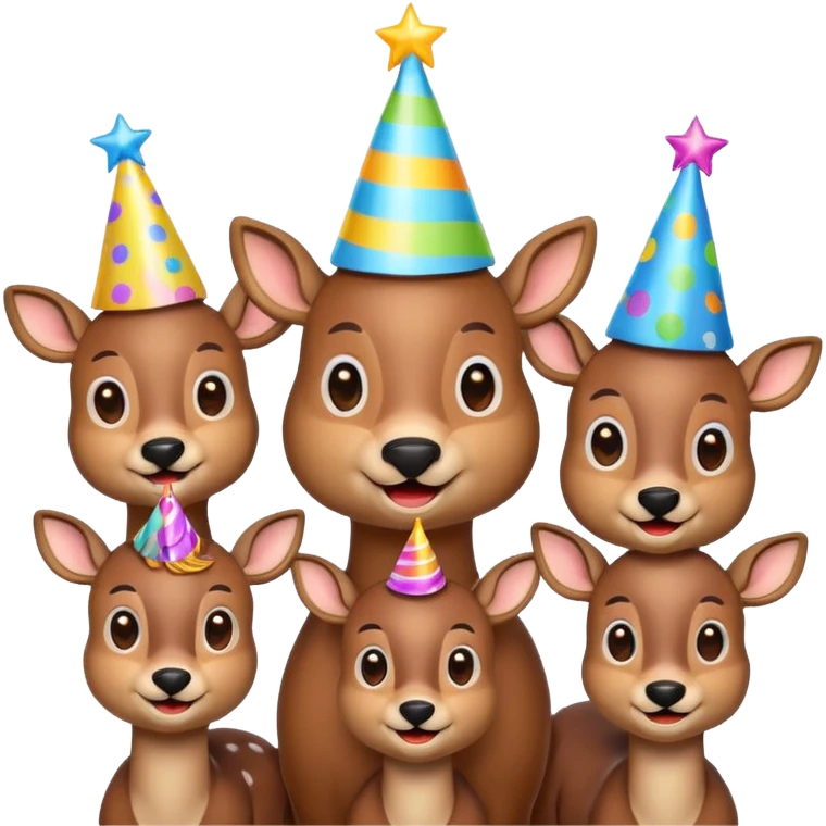 Deer birthday party emoji